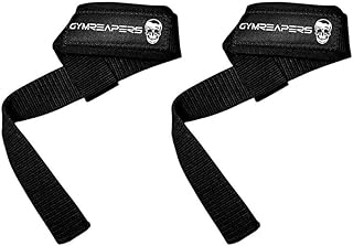Gymreapers Lifting Wrist Straps with padded wrist loops and long fabric tails