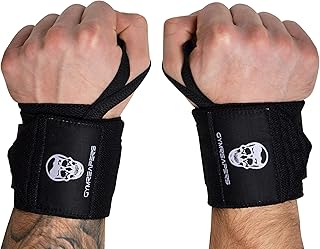 Gymreapers IPF Wrist Wraps with broad wrap material and fastening patches