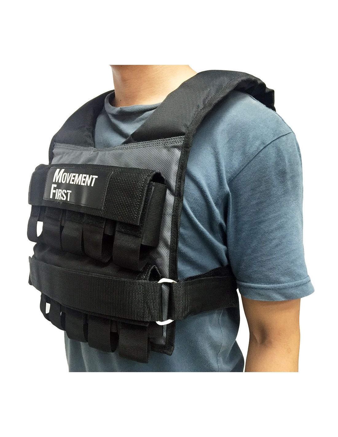 Movement First Adjustable Weight Vest 20kg with removable steel ingots