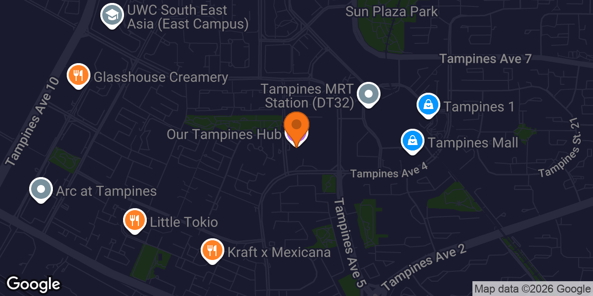 Map showing 24/7 FITNESS Tampines Hub
