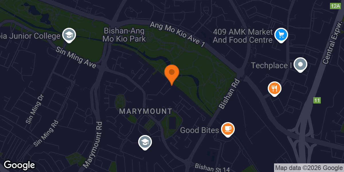 Map showing A GYM