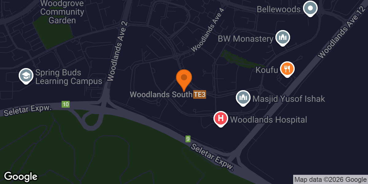 Map showing Anytime Fitness ACE The Place CC