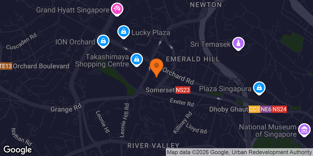 Map showing Anytime Fitness Cineleisure Orchard