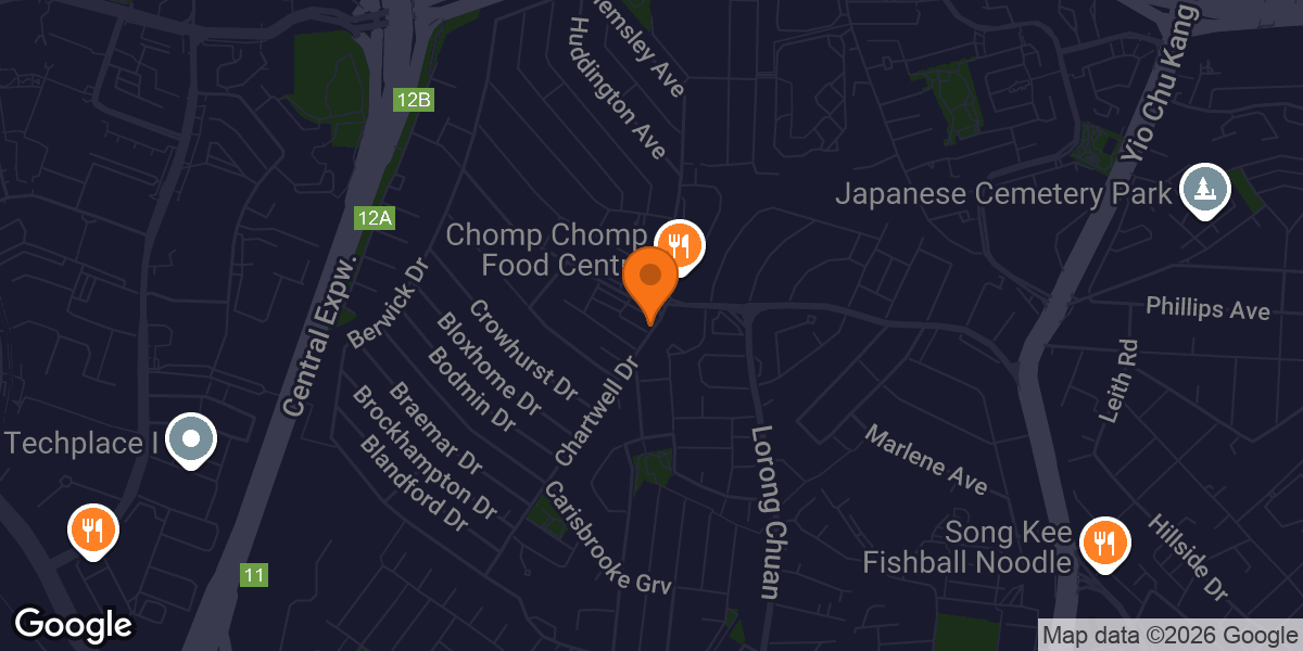 Map showing Anytime Fitness Serangoon Garden